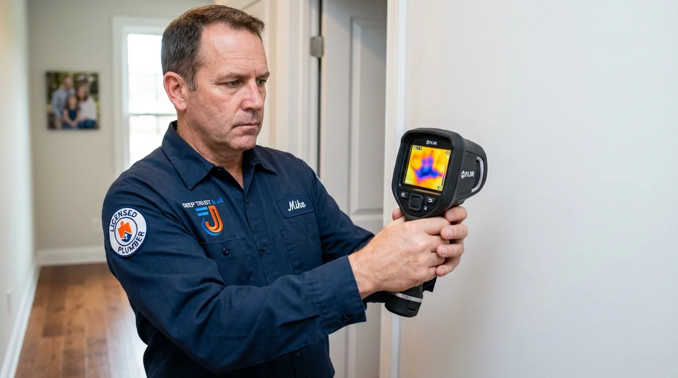 Thermal imaging leak detection by Johns Plumbing LLC in Carver